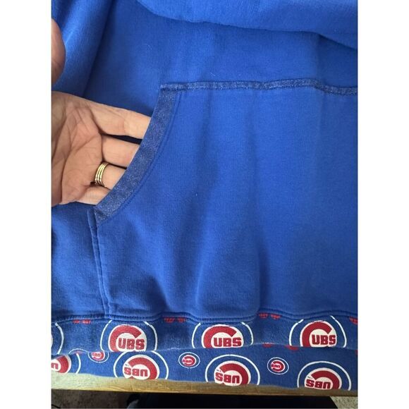 Chicago Cubs Baseball Bling‎ & Butterfly Accent G-3 Blue Hoodie Size XL - Picture 6 of 11